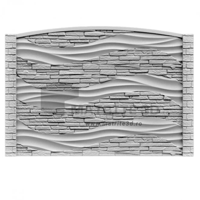 Set Matrite gard panou intreg format din 2 matrite mijloc + 1 terminatie si 2 stalpi, Model - Best