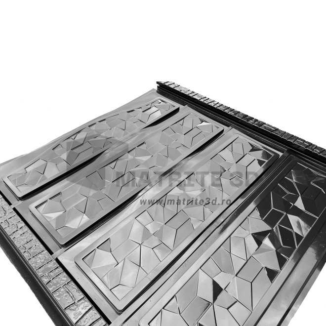 Matrita Gard Beton, ABS HIMPACT, model Diamant, partea de sus terminatia 200x50 cm