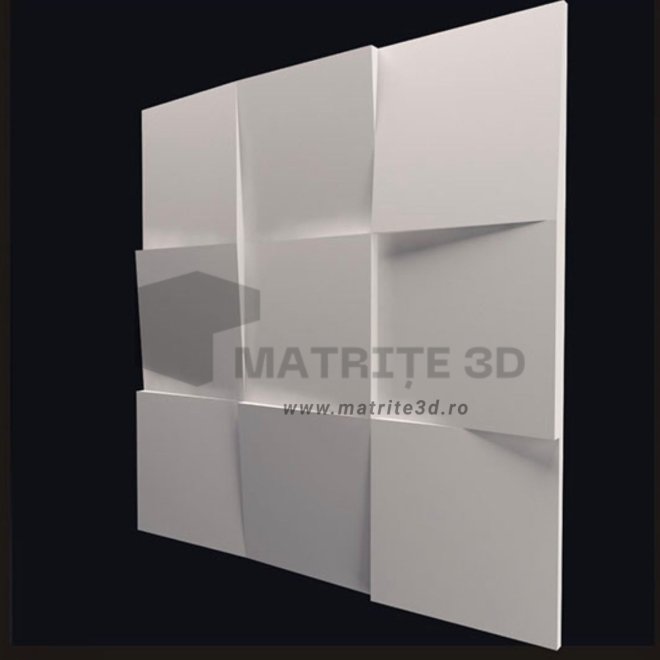 Matrita Panou Decorativ 3D, ABS HIMPACT, Model X si Zero, 50x50x2cm