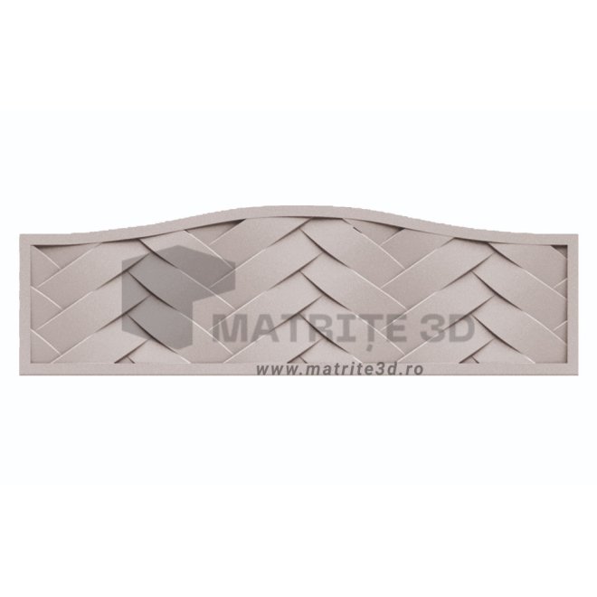 Matrita Gard Beton, ABS HIMPACT, model Impletitura, partea de sus terminatia 200x50 cm