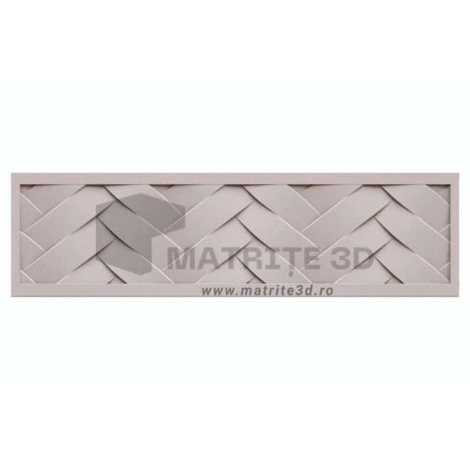 Matrita Gard Beton, ABS HIMPACT, model Impletitura, partea din mijloc 200x50 cm