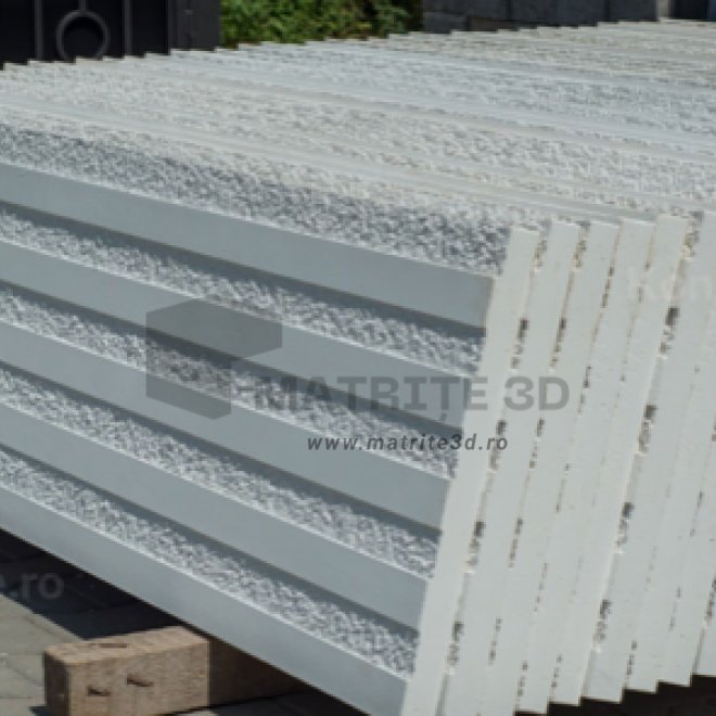 Matrita Gard Beton, ABS HIMPACT, model Linii Paralele, partea din mijloc 200x50 cm