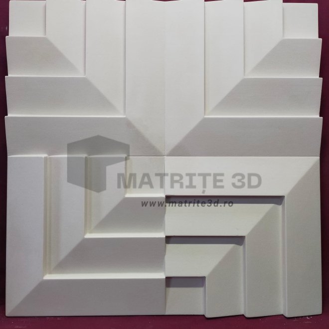 Matrita Panou Decorativ 3D, ABS HIMPACT, Model Bali, 50x50x2cm