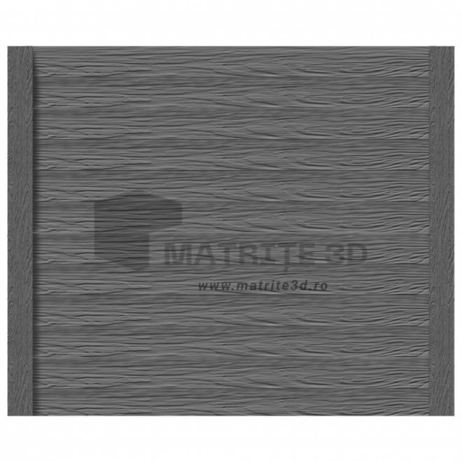 Set Matrite gard panou intreg format din 6 matrite (200x30x4cm) si 2 stalpi LEMN, Model – M14