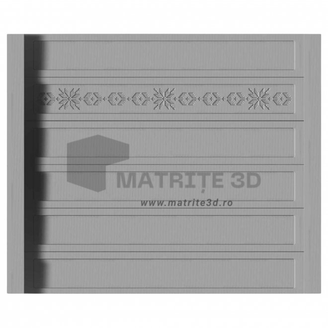 Set Matrite gard panou intreg format din 6 matrite (200x30x4cm) si 2 stalpi LIS, Model – M17