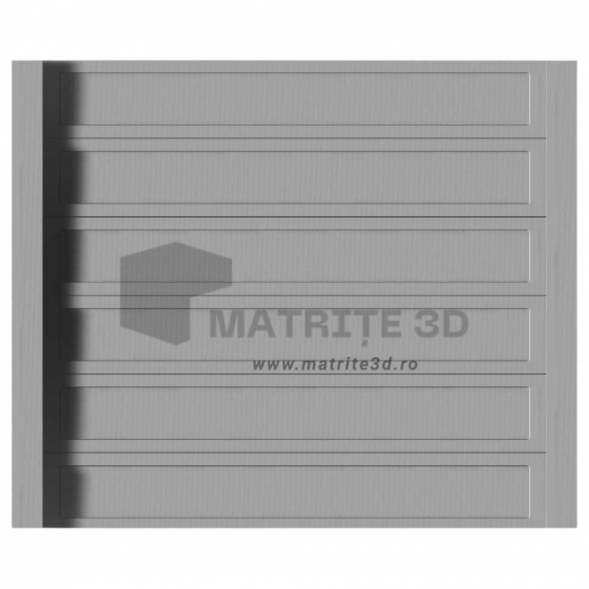 Set Matrite gard panou intreg format din 6 matrite (200x30x4cm) si 2 stalpi LIS, Model – M1