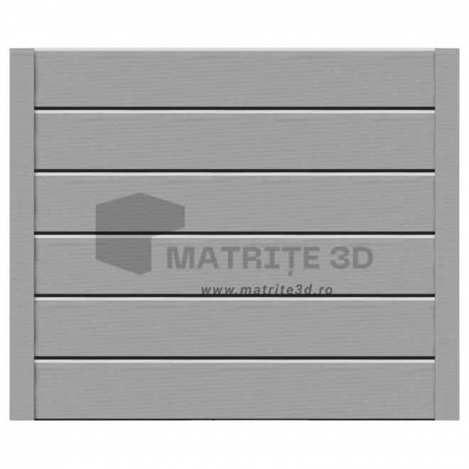 Set Matrite gard panou intreg format din 6 matrite (200x30x4cm) si 2 stalpi LIS, Model – M12