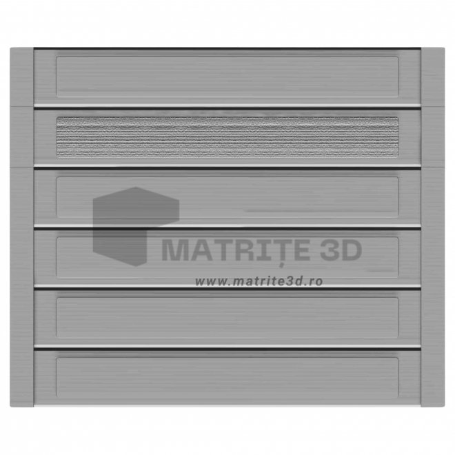 Set Matrite gard panou intreg format din 6 matrite (200x30x4cm) si 2 stalpi LIS, Model – M3,4