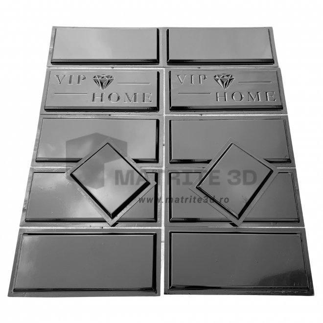 SET 1 mp (10 + 2 Jumatati Cadou) Matrite Travertin Lis+ Vip Home cu margine tesita, 50x20x1.9cm