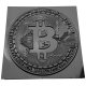 Matrita Panou Decorativ 3D, ABS HIMPACT, Model Bitcoin, 50x50x2cm